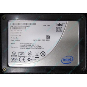 Нерабочий SSD 40Gb Intel SSDSA2M040G2GC 2.5" FW:02HD SA: E87243-203 (Электрогорск)