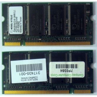 Модуль памяти 256MB DDR Memory SODIMM в Электрогорске, DDR266 (PC2100) в Электрогорске, CL2 в Электрогорске, 200-pin в Электрогорске, p/n: 317435-001 (для ноутбуков Compaq Evo/Presario) - Электрогорск