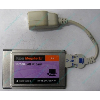 Сетевая карта для ноутбука 3COM Mehahertz 3CCFE574BT (PCMCIA) - Электрогорск
